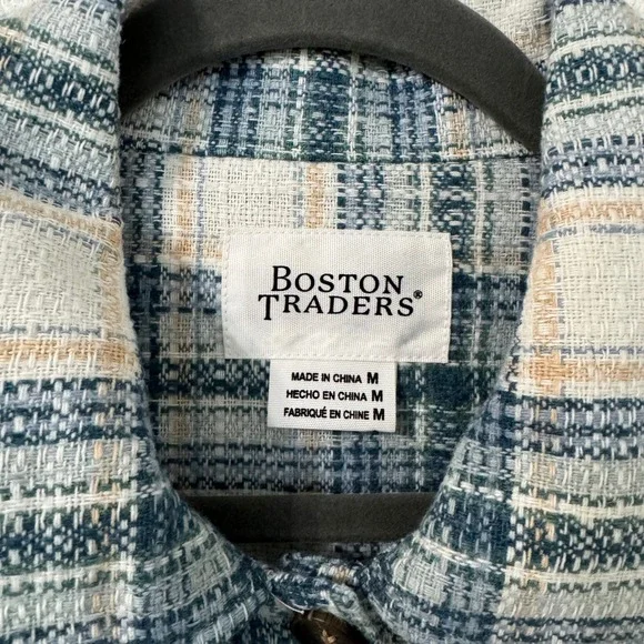Boston Traders‎ Plaid Shirt Jacket Womens Medium Button Up Flannel Coat Casual - Picture 2 of 5